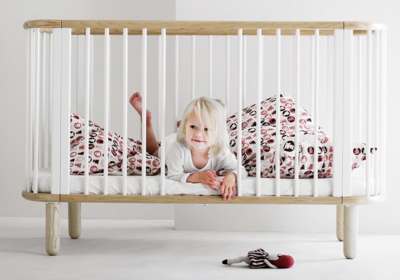 Evolutief baby bed in massieve beuk
